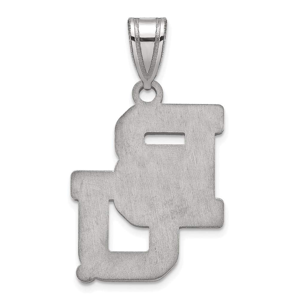 Sterling Silver Rhodium-plated LogoArt Baylor University Bears Large Pendant QSS004BU