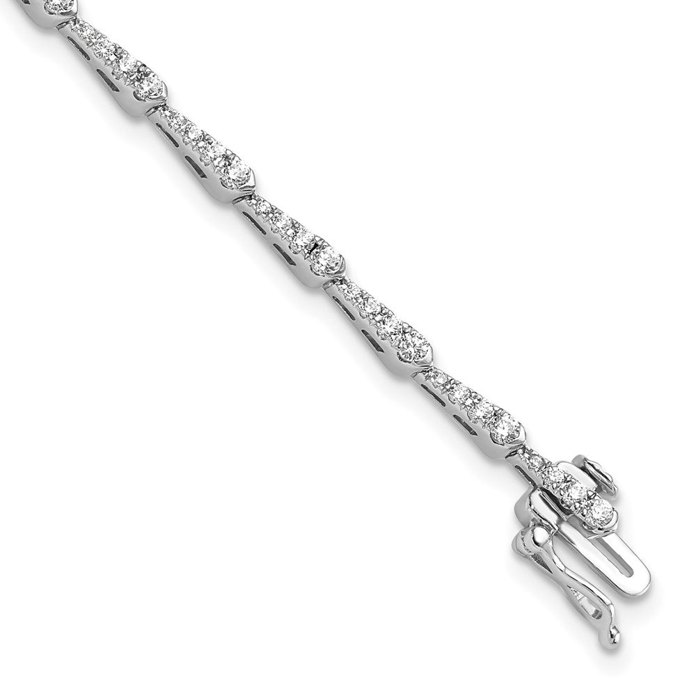 True Origin 14K White Gold 1/2 carat Lab Grown Diamond VS+ F+ Complete 7 in Fashion Bracelet