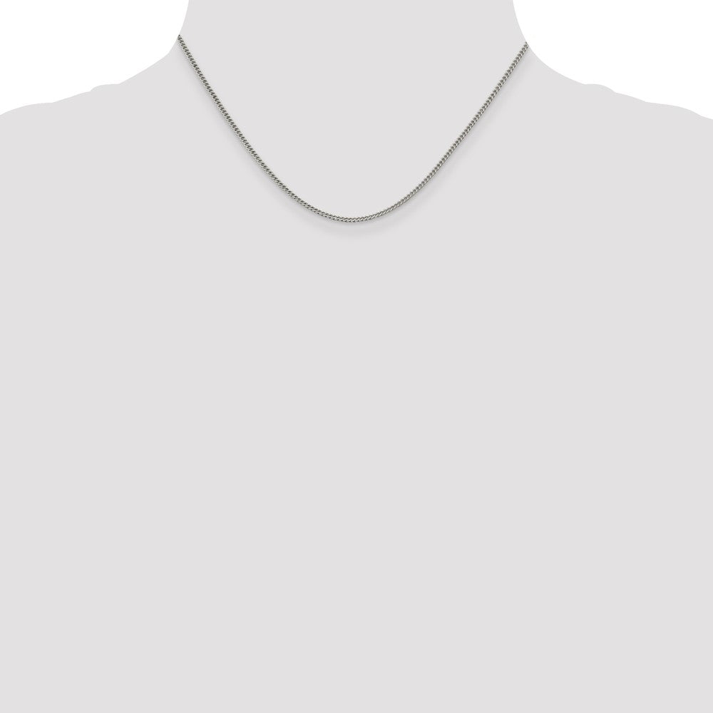 Sterling Silver 1.75mm Curb Chain 16 Inches