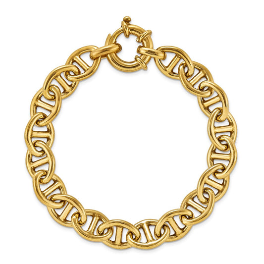 Sterling Silver Classic 7.5 link with spring lock-yellow