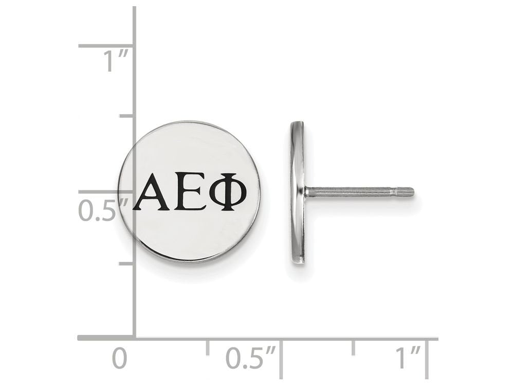 Sterling Silver Official Licensed Greek Sororities Alpha Epsilon Phi Enameled Post Earrings