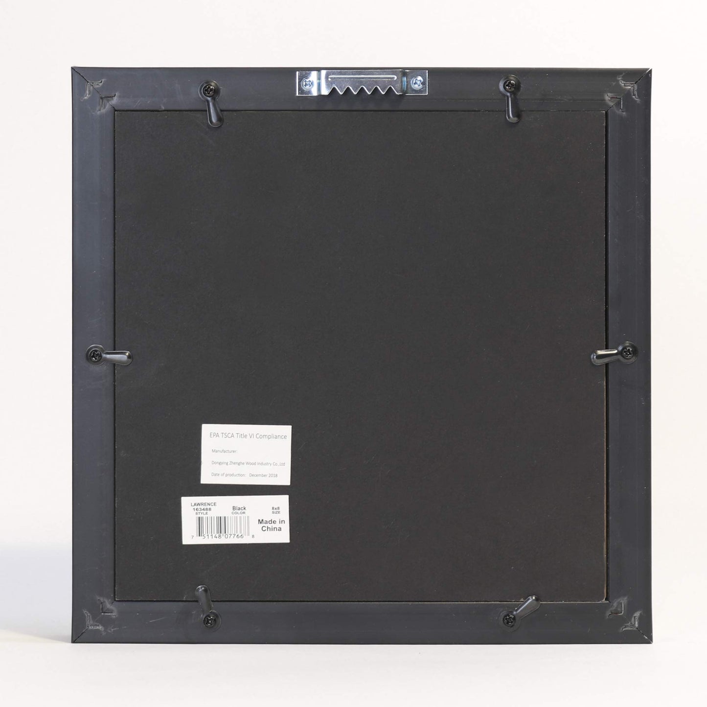 Lawrence Frames 9.42 in x 9.42 in Polystyrene Shadow Box, Black
