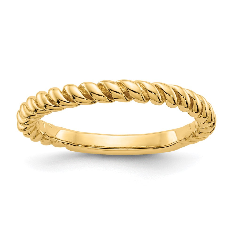 14k Polished Twisted Band Size 6.5