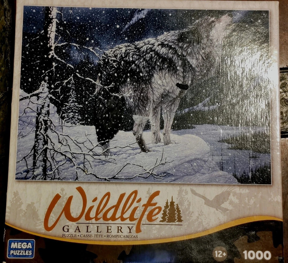 Wildlife Gallery 1000 PCs Puzzle Howling Wolf Rompe Cabezas Timber Trees Woods