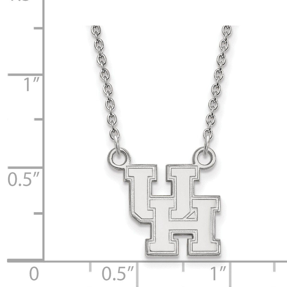 LogoArt Sterling Silver University Of Houston Small Pendant Necklace