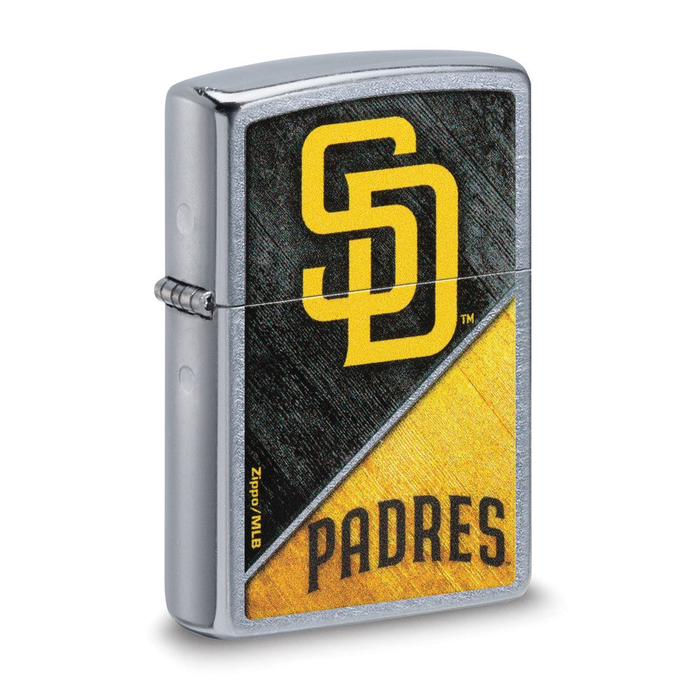 Zippo Street Chrome San Diego Padres Color Image MLB Lighter