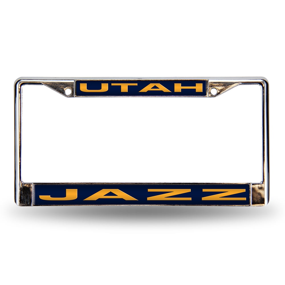 Utah Jazz NBA Chrome Laser Cut License Plate Frame