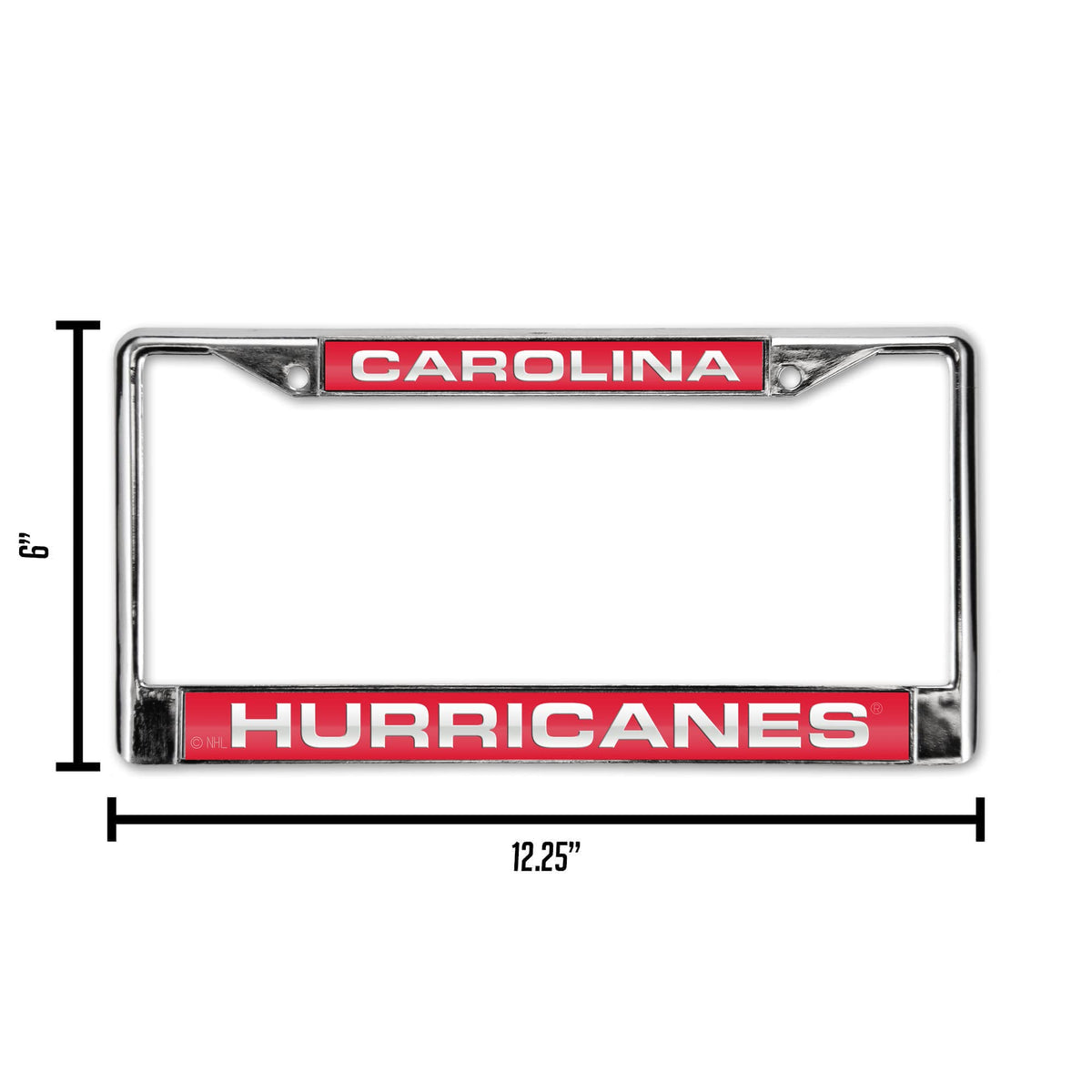 Carolina Hockey Hurricane's Chrome Metal Laser Cut License Plate Frame