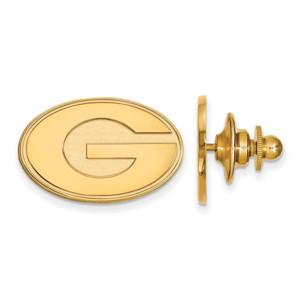 Sterling Silver Gold-plated LogoArt University of Georgia Letter G Lapel Pin Q-GP011UGA