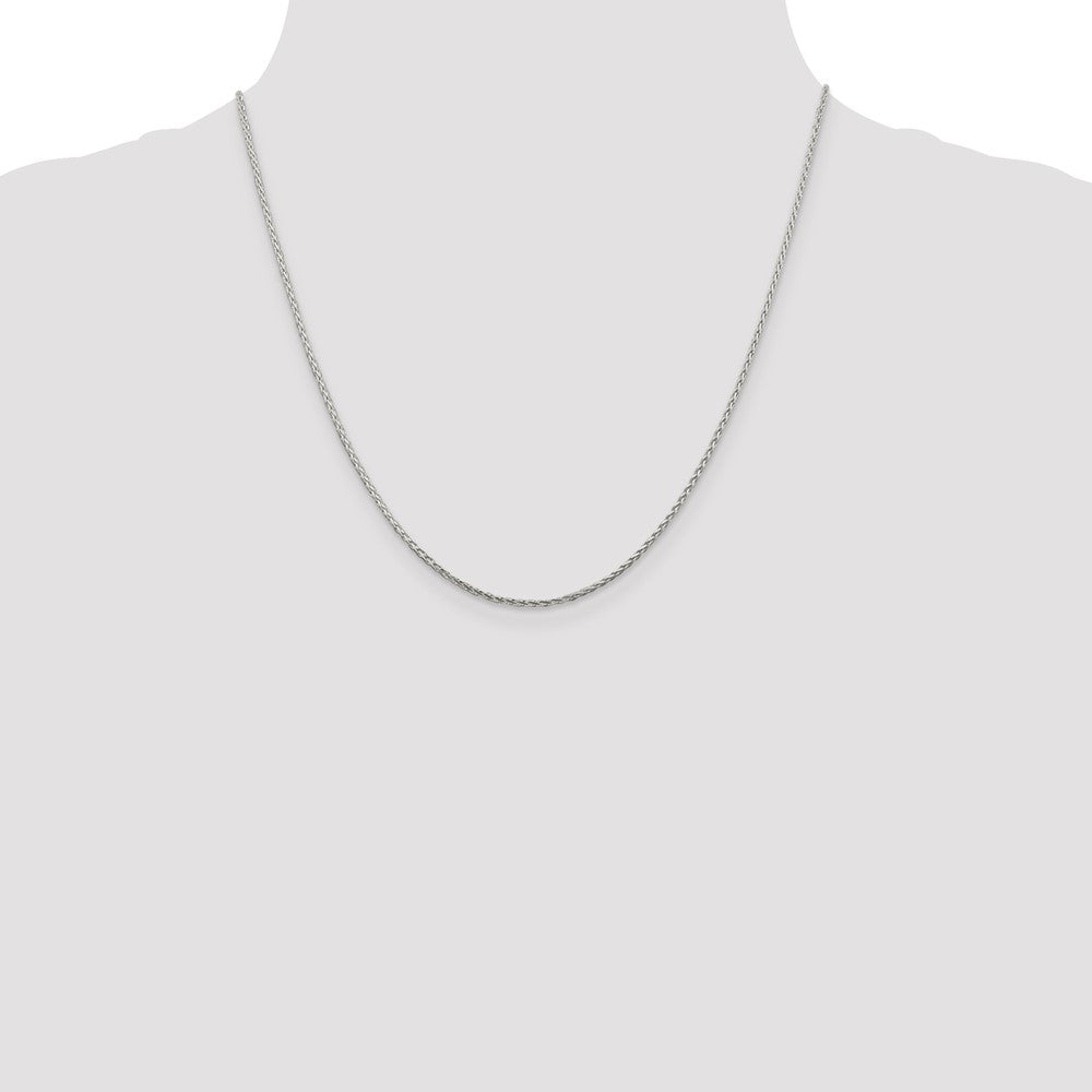 Sterling Silver 1.45mm Diamond-cut Round Spiga Chain 20 Inches