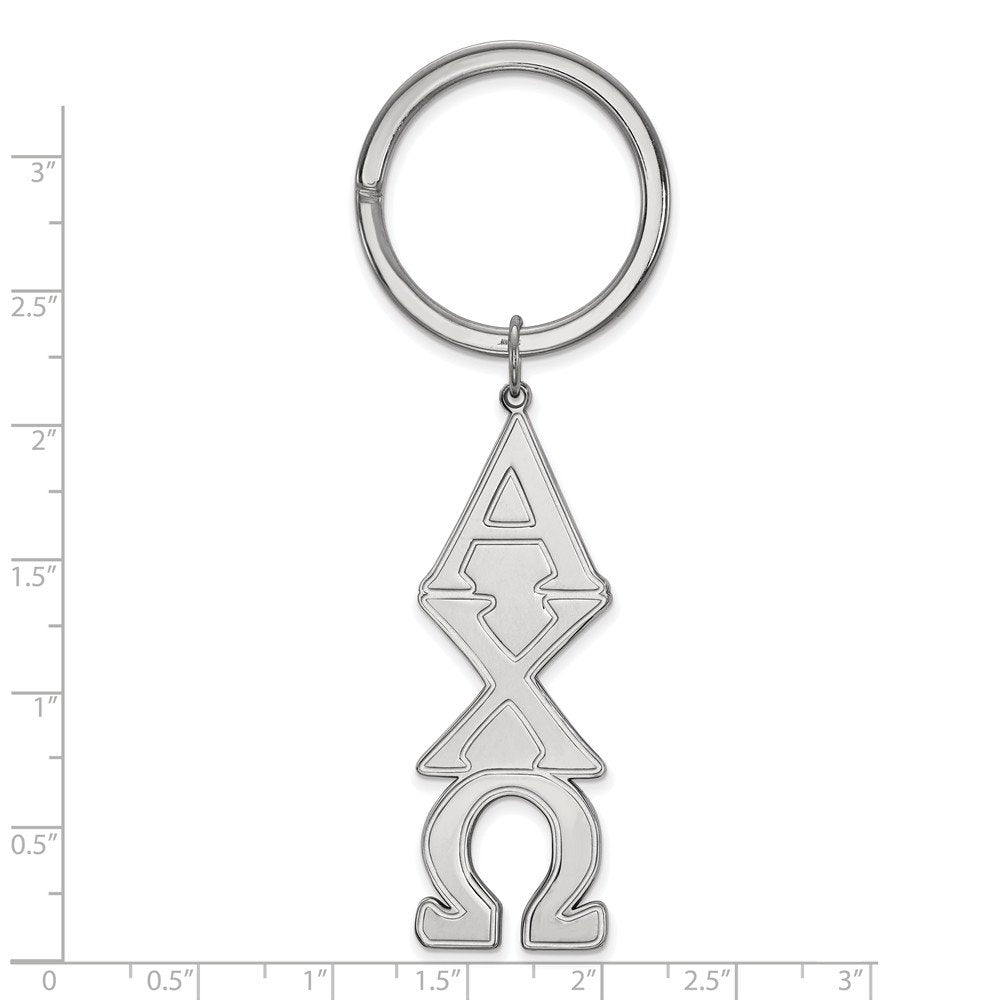 Sterling Silver Official Licensed Greek Sororities Alpha Chi Omega (???) Key Chain
