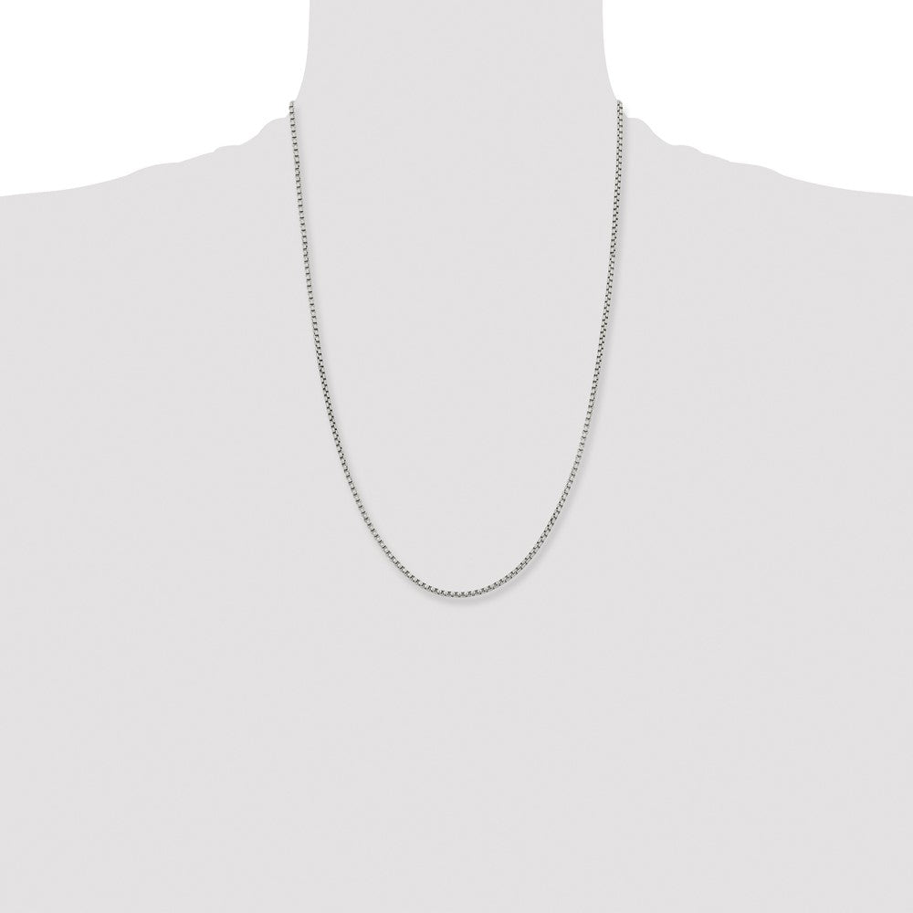 Stainless Steel Polished 2.5mm 24in Fancy Box Chain