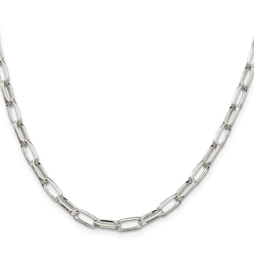 Sterling Silver 5mm Elongated Open Link Chain 18 Inches