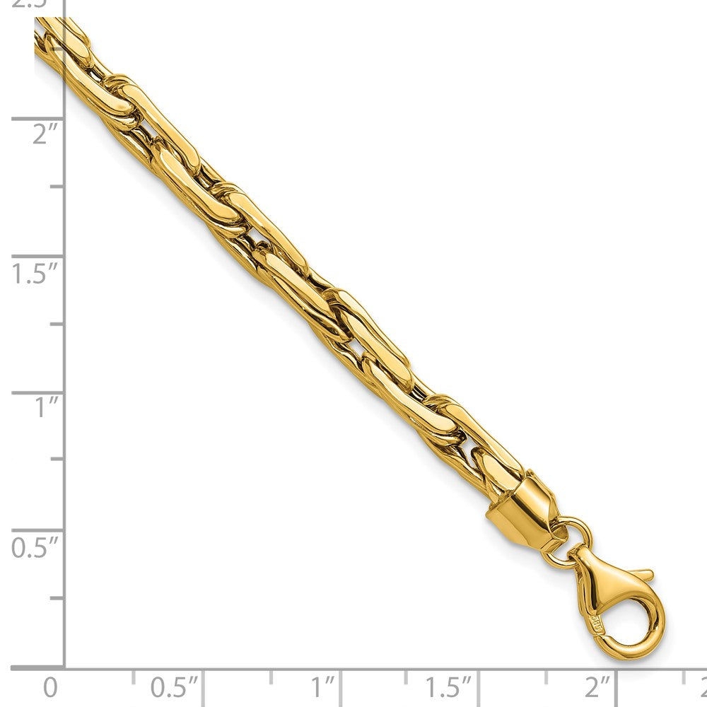 14K Polished 5.0mm Fancy Link Bracelet 7.5  inches
