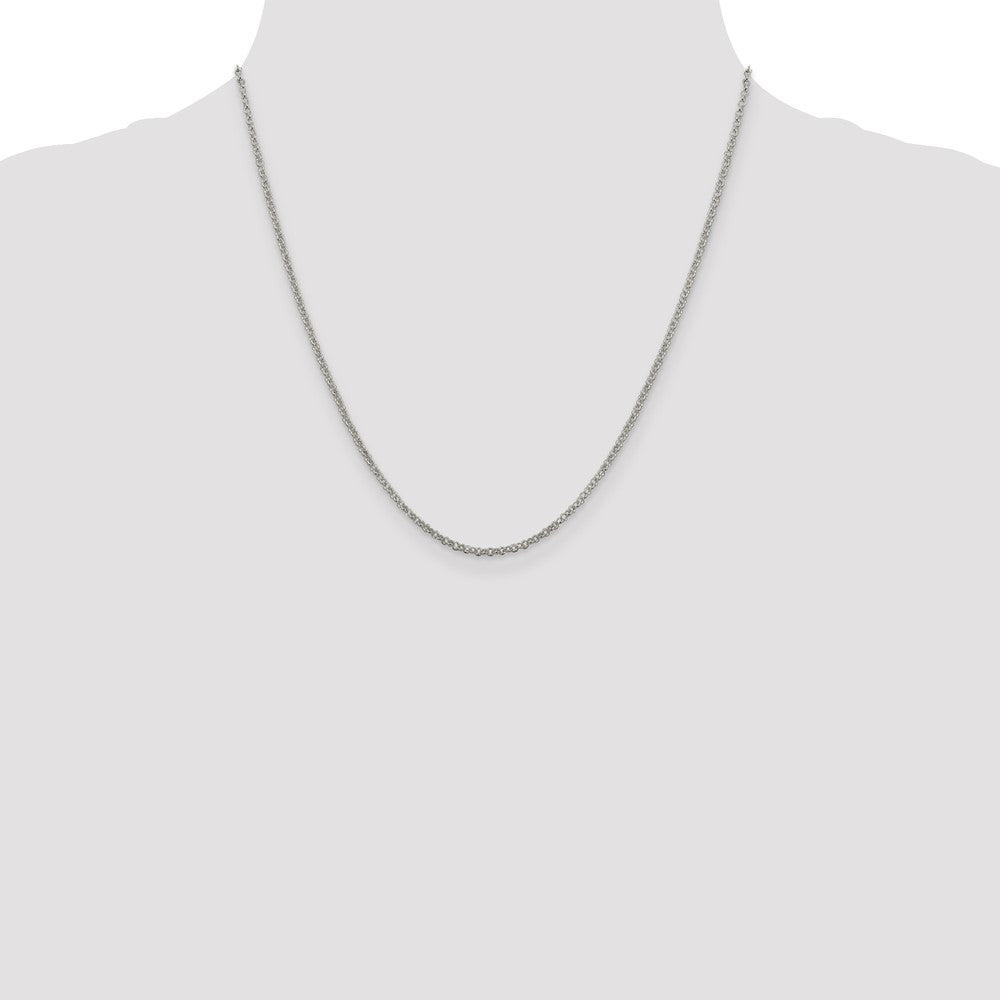 Sterling Silver 2mm Rolo Chain 20 Inches