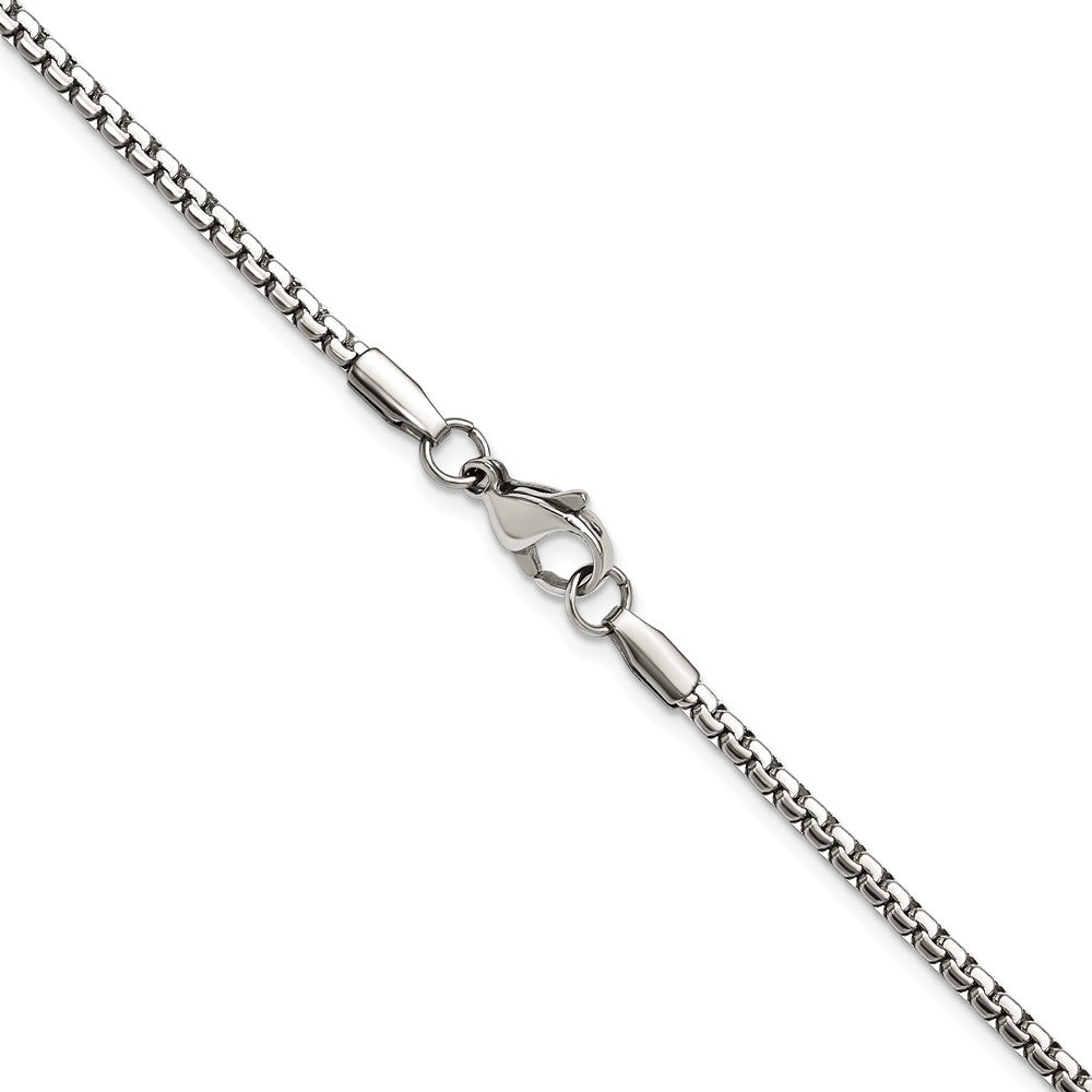 Stainless Steel Polished 2.5mm 20in Fancy Box Chain