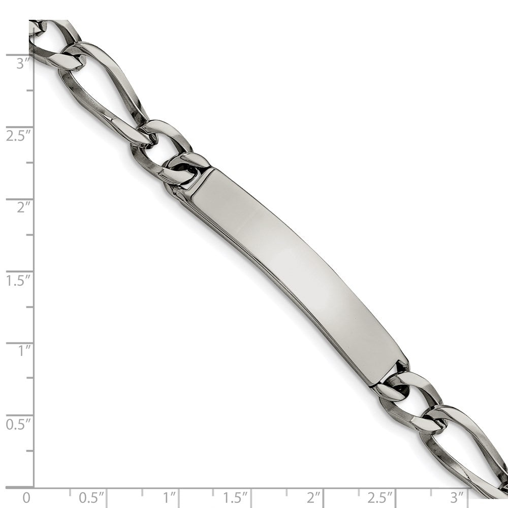Stainless Steel Polished 9.25in ID Bracelet 9.25 inches