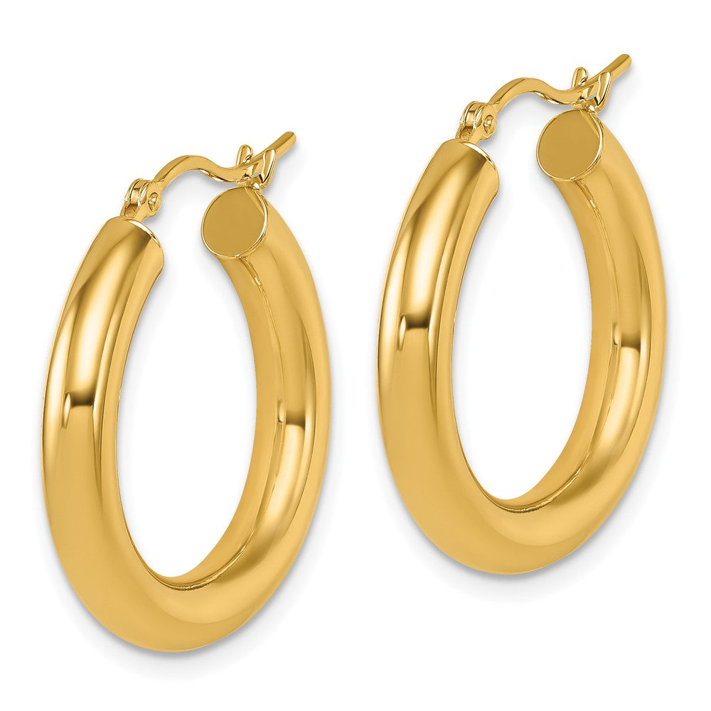14K Polished Lightweight Hoop Earrings