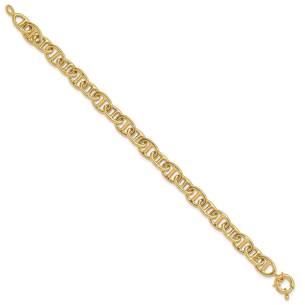 14K Polished Fancy Link Bracelet 7.5  inches