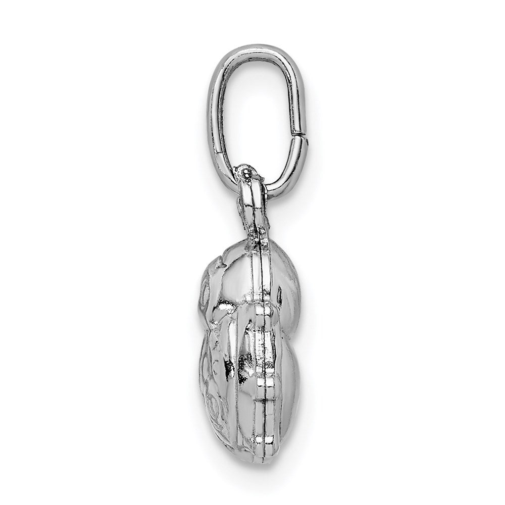 Sterling Silver Rhodium-plated Polished Ladybug Pendant