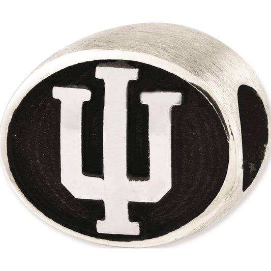 Sterling Silver Antiqued Indiana University Collegiate Bead
