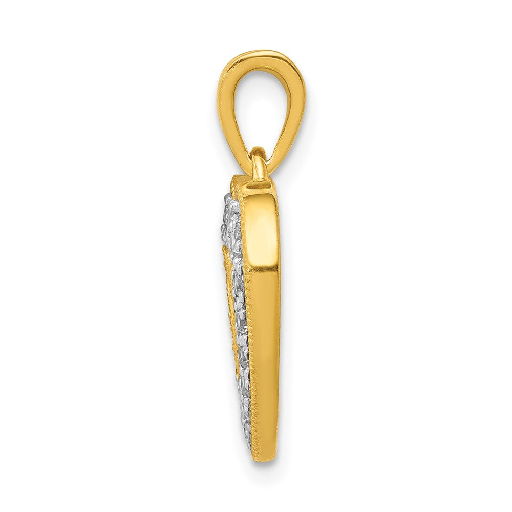 14k 1/4 carat Lab Grown Diamond VS/SI+ G+ Heart Pendant