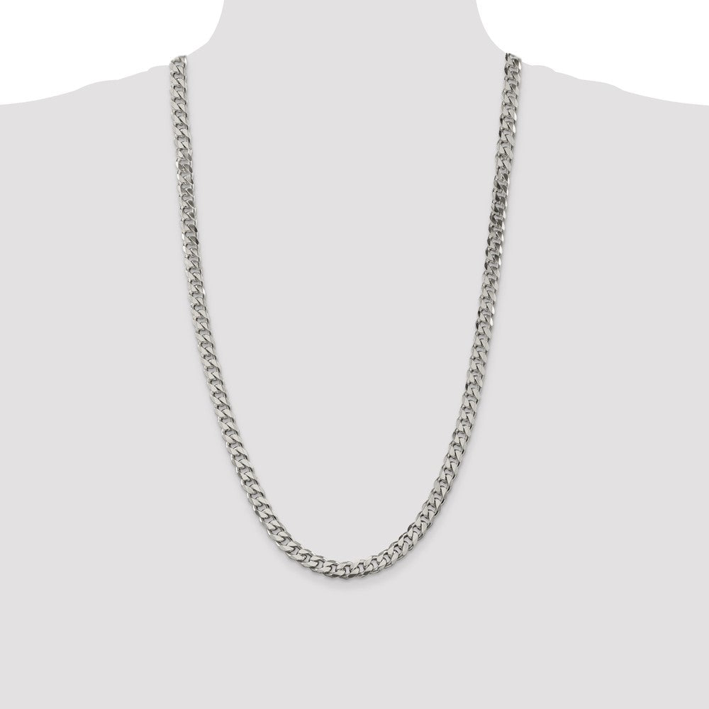 Sterling Silver 8.3mm Curb Chain 28 Inches