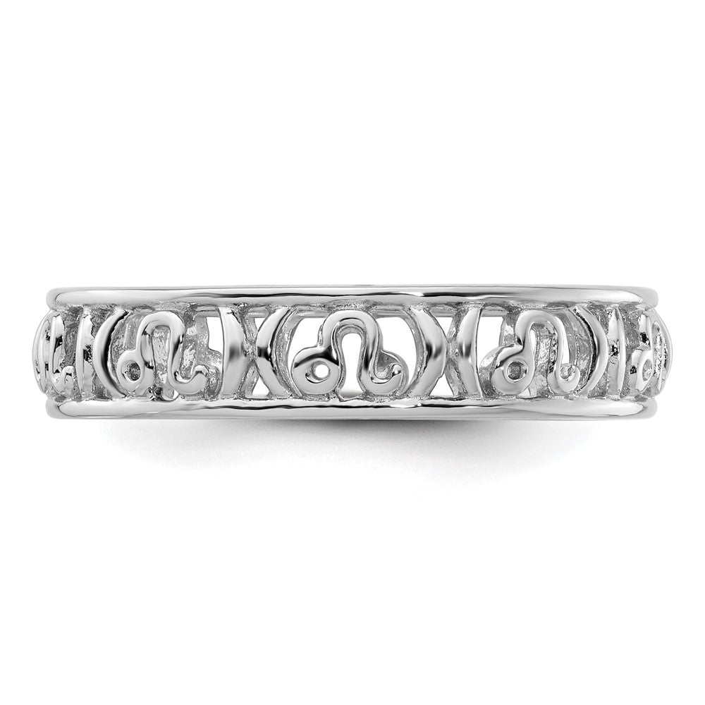 Sterling Silver Stackable Expressions Leo Zodiac Ring Size -7