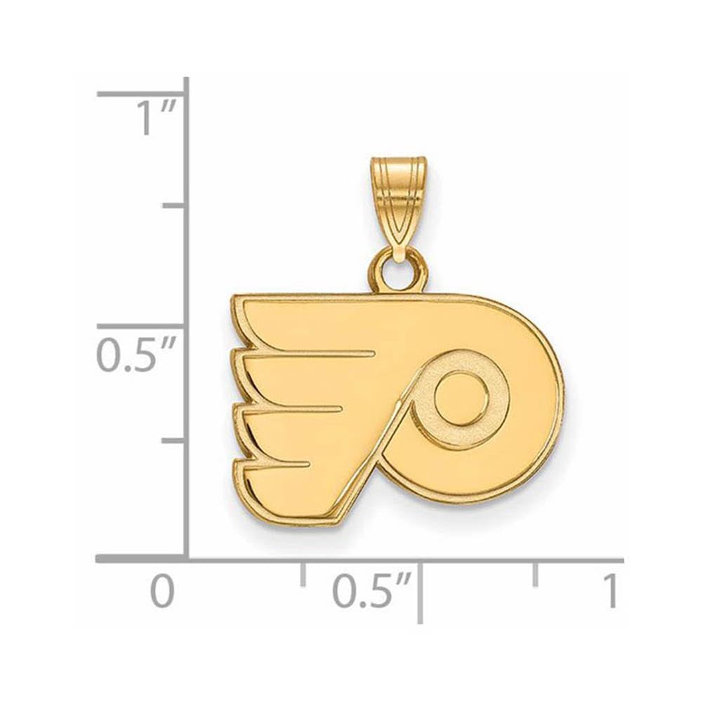LogoArt 10K Yellow Gold NHL LogoArt Philadelphia Flyers Small Pendant