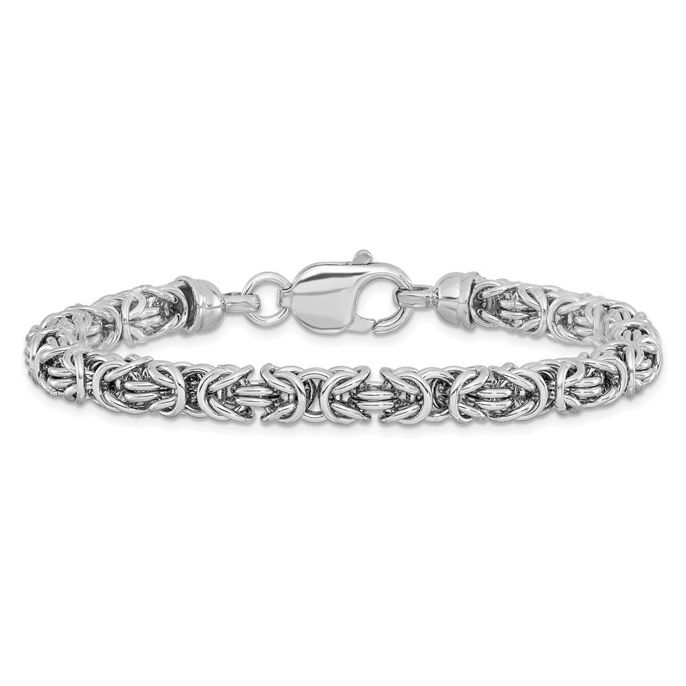 Sterling Silver Rhodium-plated Polished Link Bracelet 7.5  inches