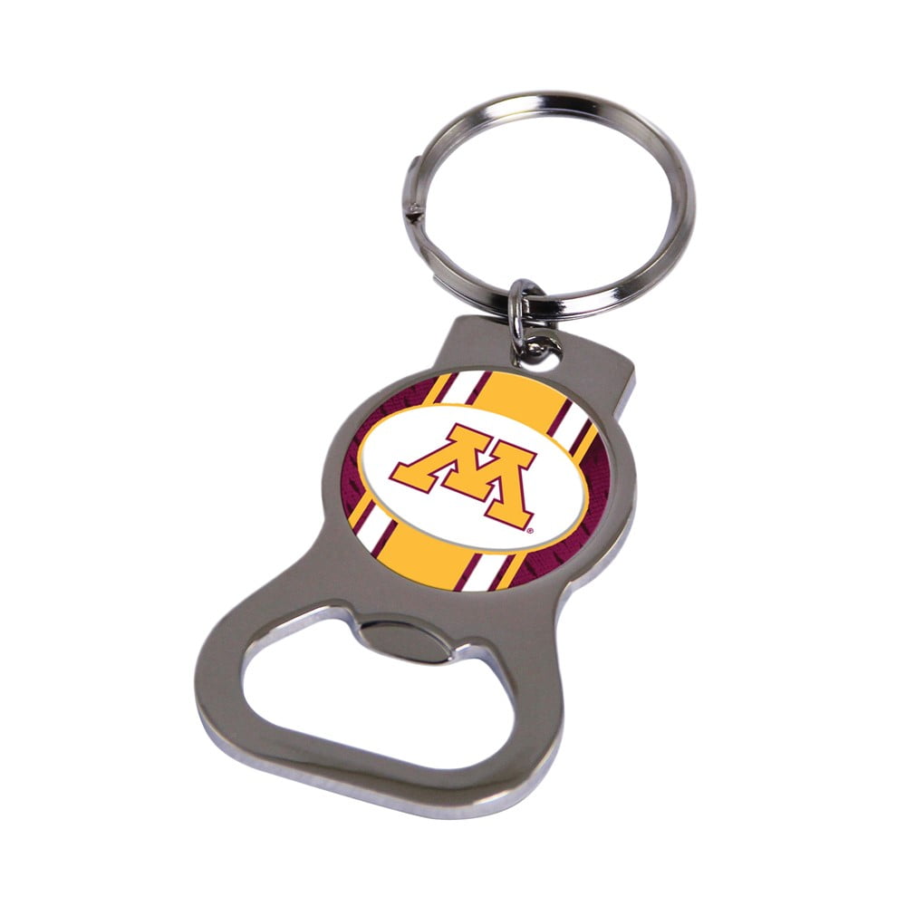 NCAA Univ. of Minnesota Silver-tone Bottle Opener Key Ring by Rico Industries QGC6431