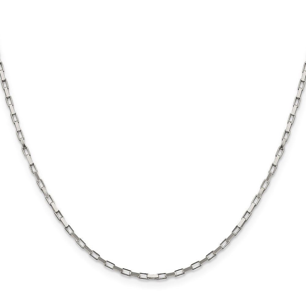 Sterling Silver 1.65mm Elongated Box Chain 26 Inches