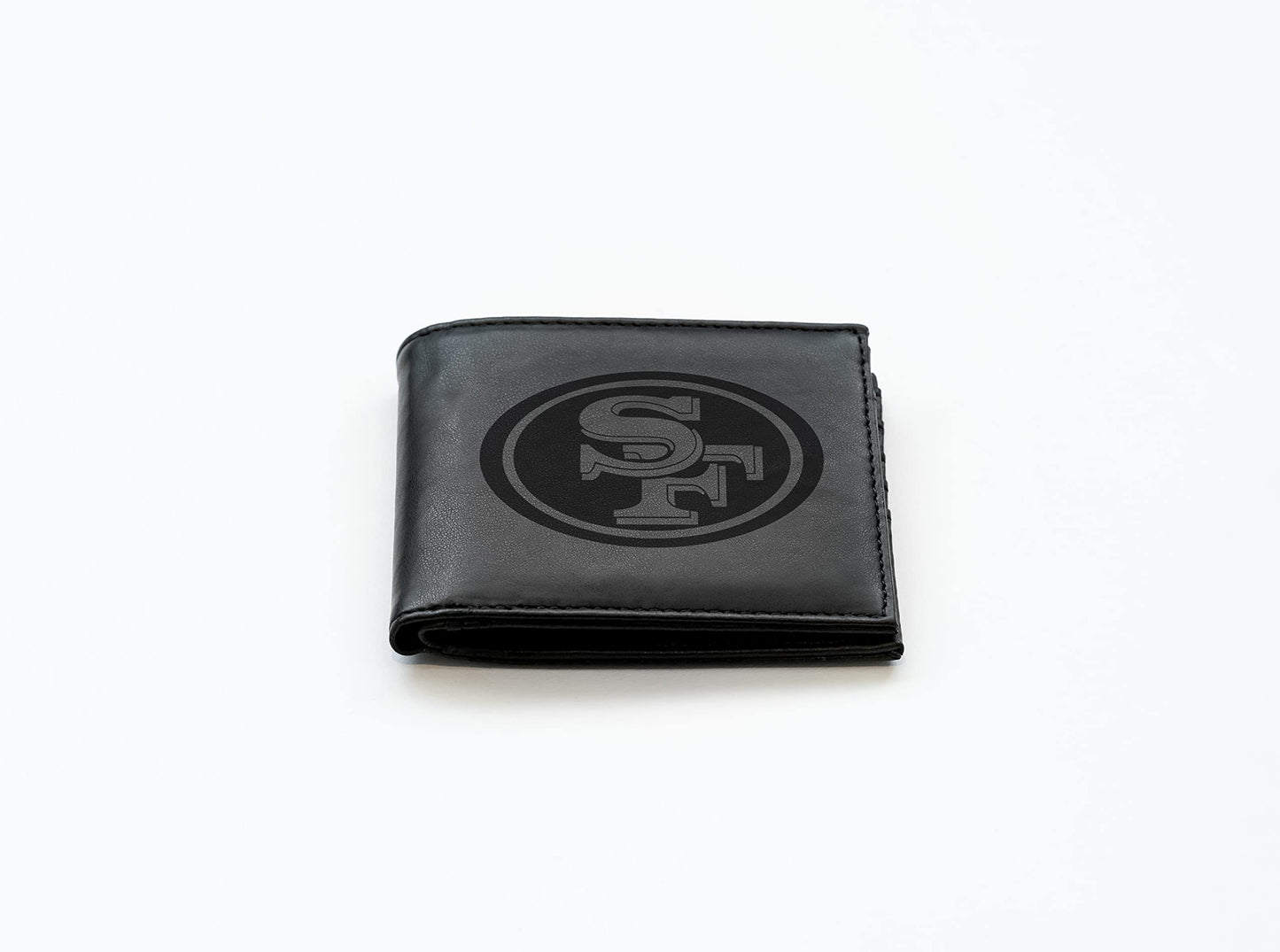 San Francisco NFL 49ers Laser Engraved Black Billfold Wallet