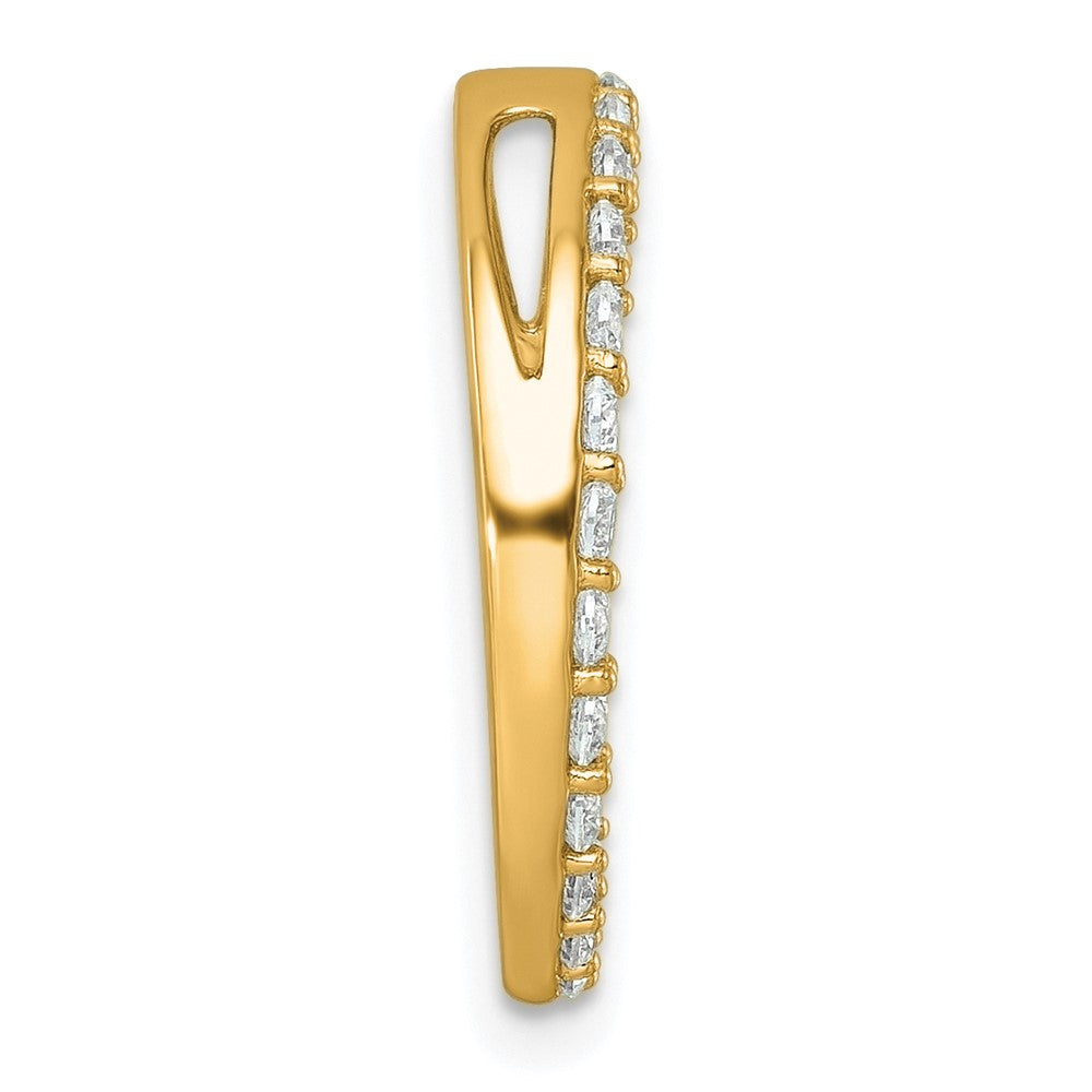 14k 1 carat Lab Grown Diamond VS/SI+ G+ Circle Chain Slide Pendant