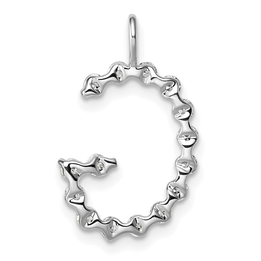 True Origin 14k White Gold 1/2 carat Lab Grown Diamond VS DEF Alphabet G Pendant