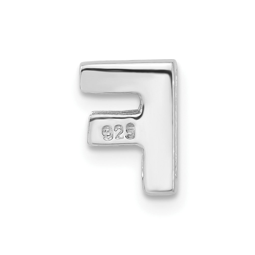 Sterling Silver Polished F Initial Slide