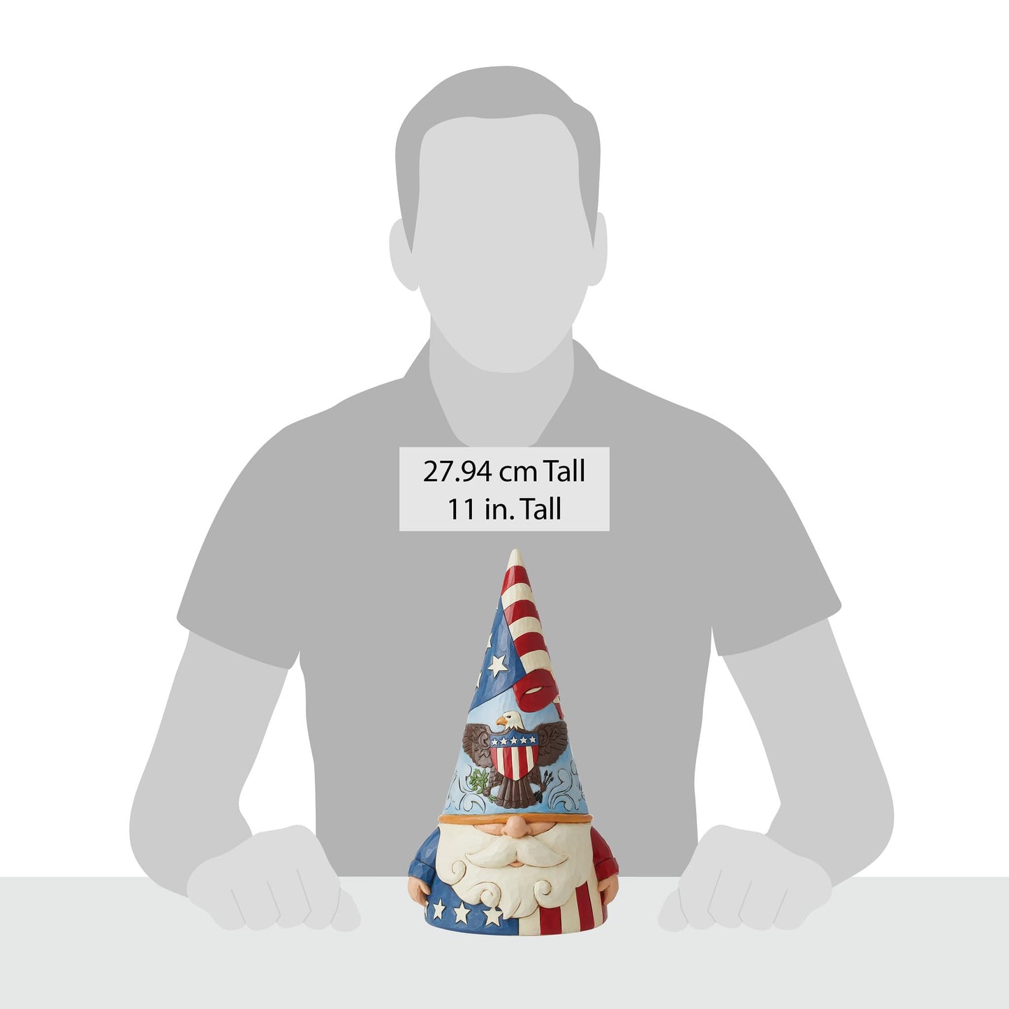 Enesco Jim Shore Patriotic Gnome, Figurine, 11in H