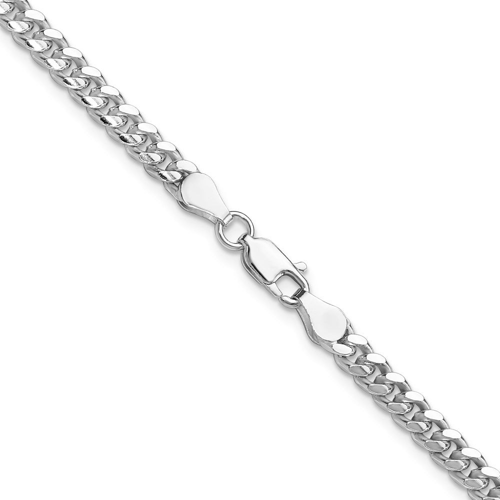 Sterling Silver 4mm Domed w/ Side D/C Curb Chain 20 Inches