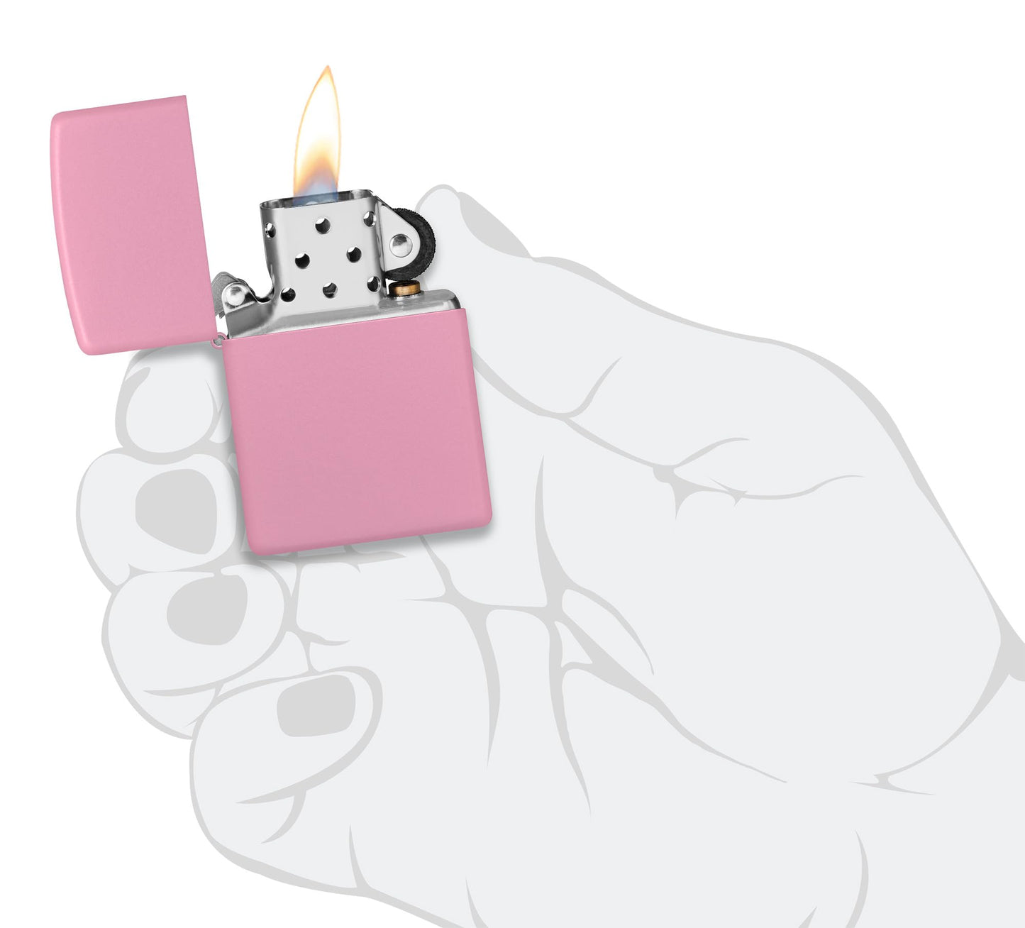Zippo Classic Pink Matte Pocket Lighter