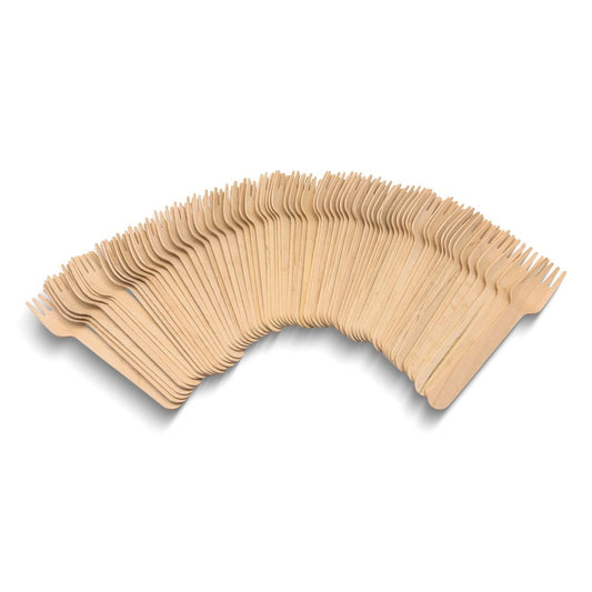 150-Piece Disposable Eco-friendly Wooden Forks QGM22662