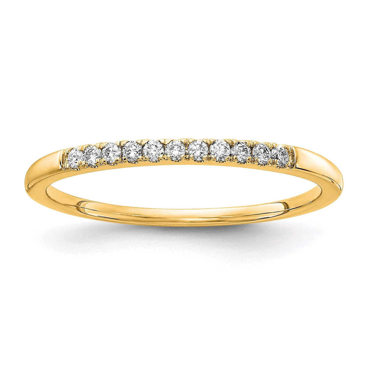 14k 1/10 carat Lab Grown Diamond VS/SI+ G+ Complete Wedding Band