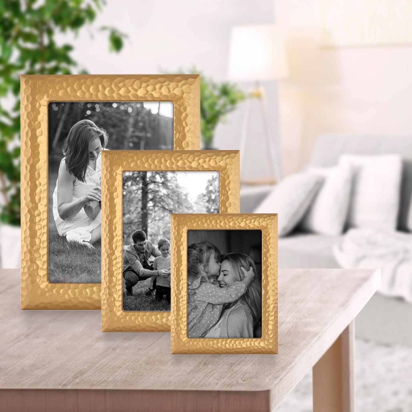 Siena Modern Hammered Frame Gold 8x10