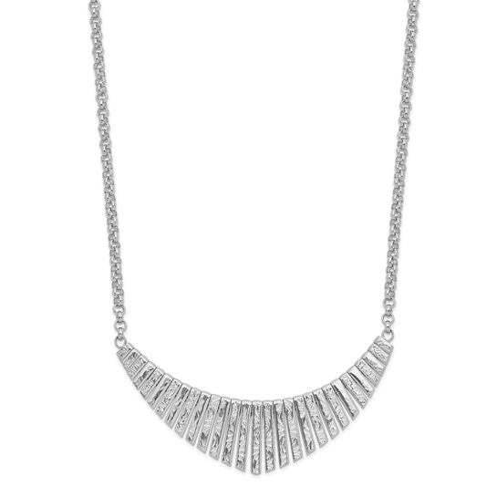 Sterling Silver Rhodium-plated D/C Necklace
