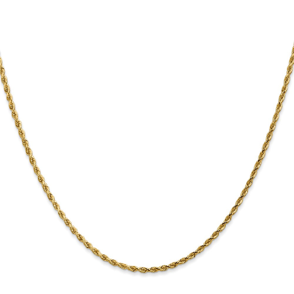 10k White Gold 2mm Diamond-Cut Rope Chain