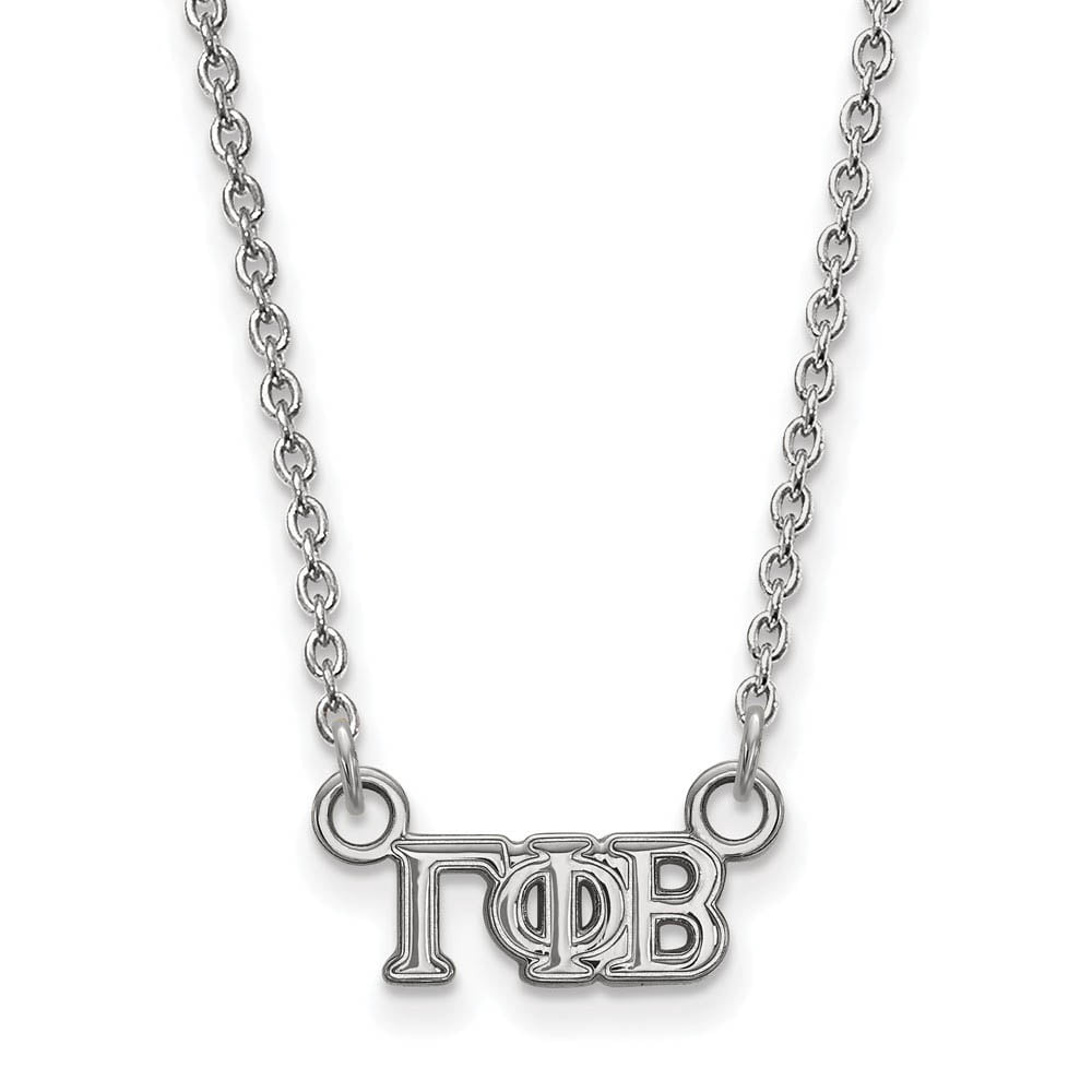 Sterling Silver 18in Official Licensed Greek Sororities Gamma Phi Beta (???) XS Pendant w/ Necklace
