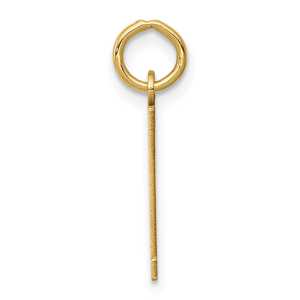 14k Small Elongated Number 41 Charm
