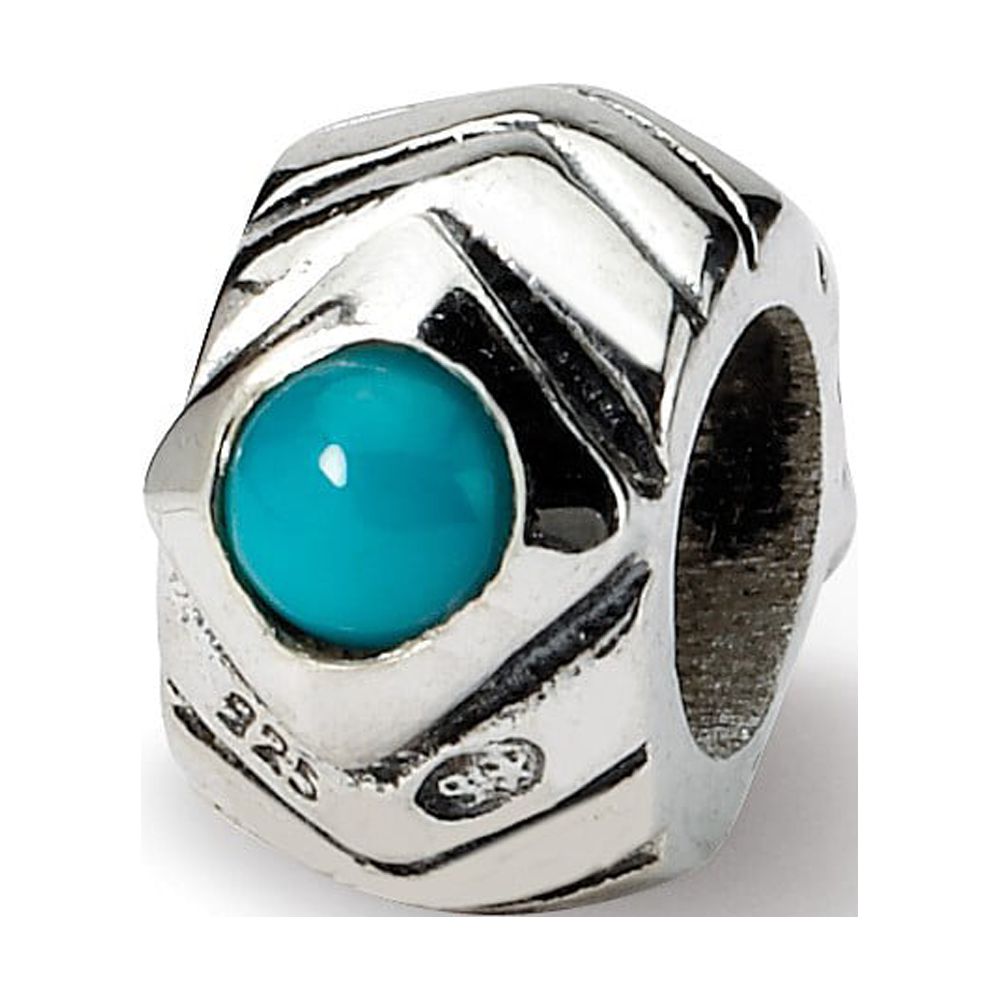 Sterling Silver Reflections Turquoise Bead