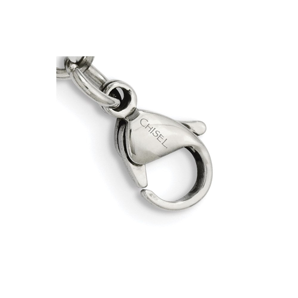Stainless Steel Antiqued and Polished Skulls 8.5in Bracelet 8.5 inches