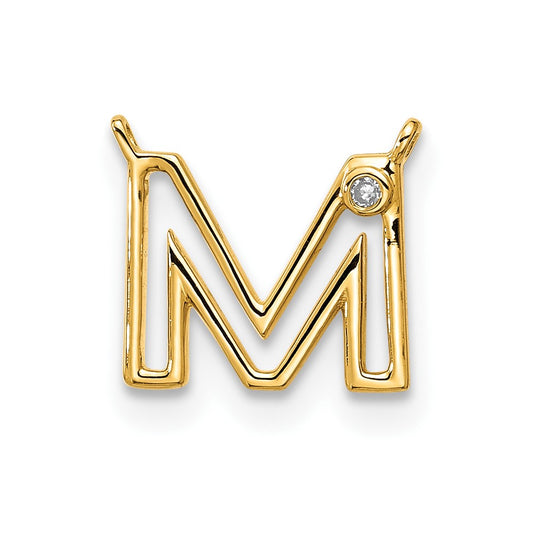 Stella & Dot 10ky Diamond Initial M Charm Element