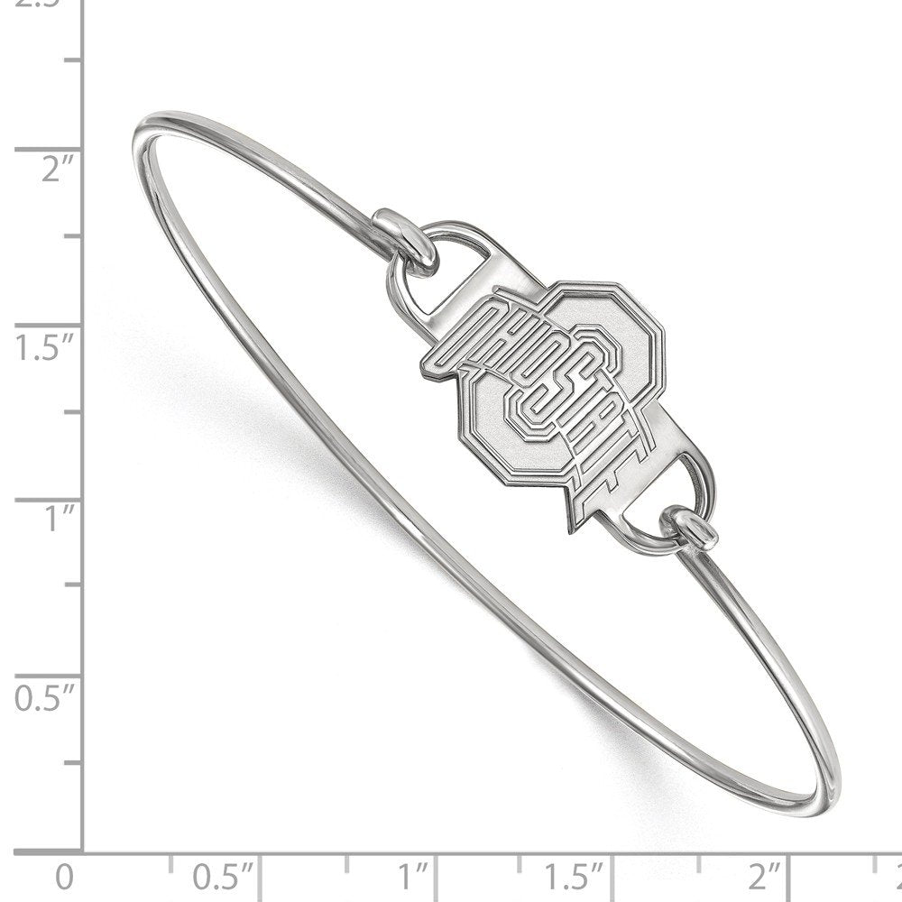 Women's Ohio State Buckeyes Sterling Silver Wire Bangle